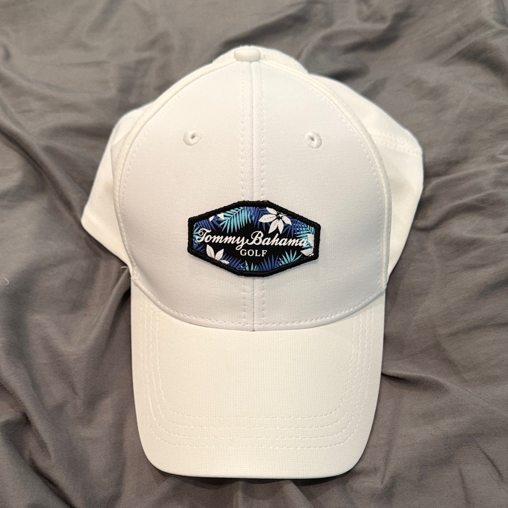 Tommy Bahama White Cap with Blue Logo
